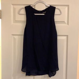 Alice Collection Navy Chiffon Tank. Size L.